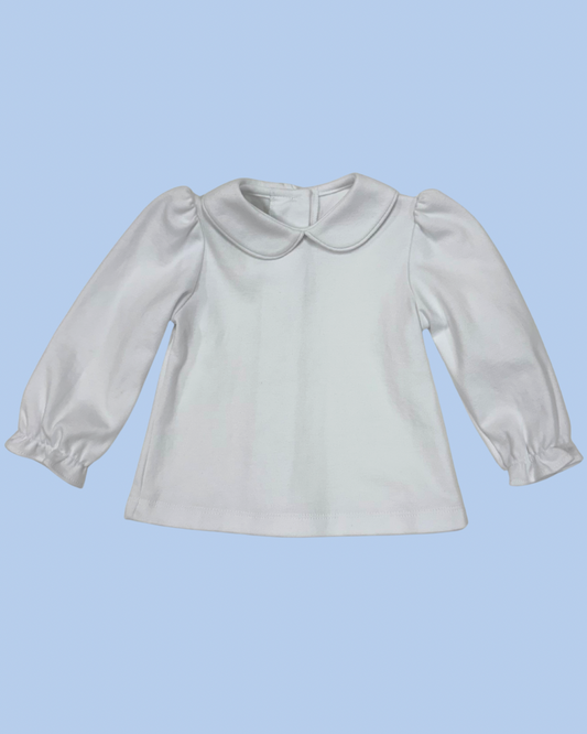 Ally Blouse, White Knit