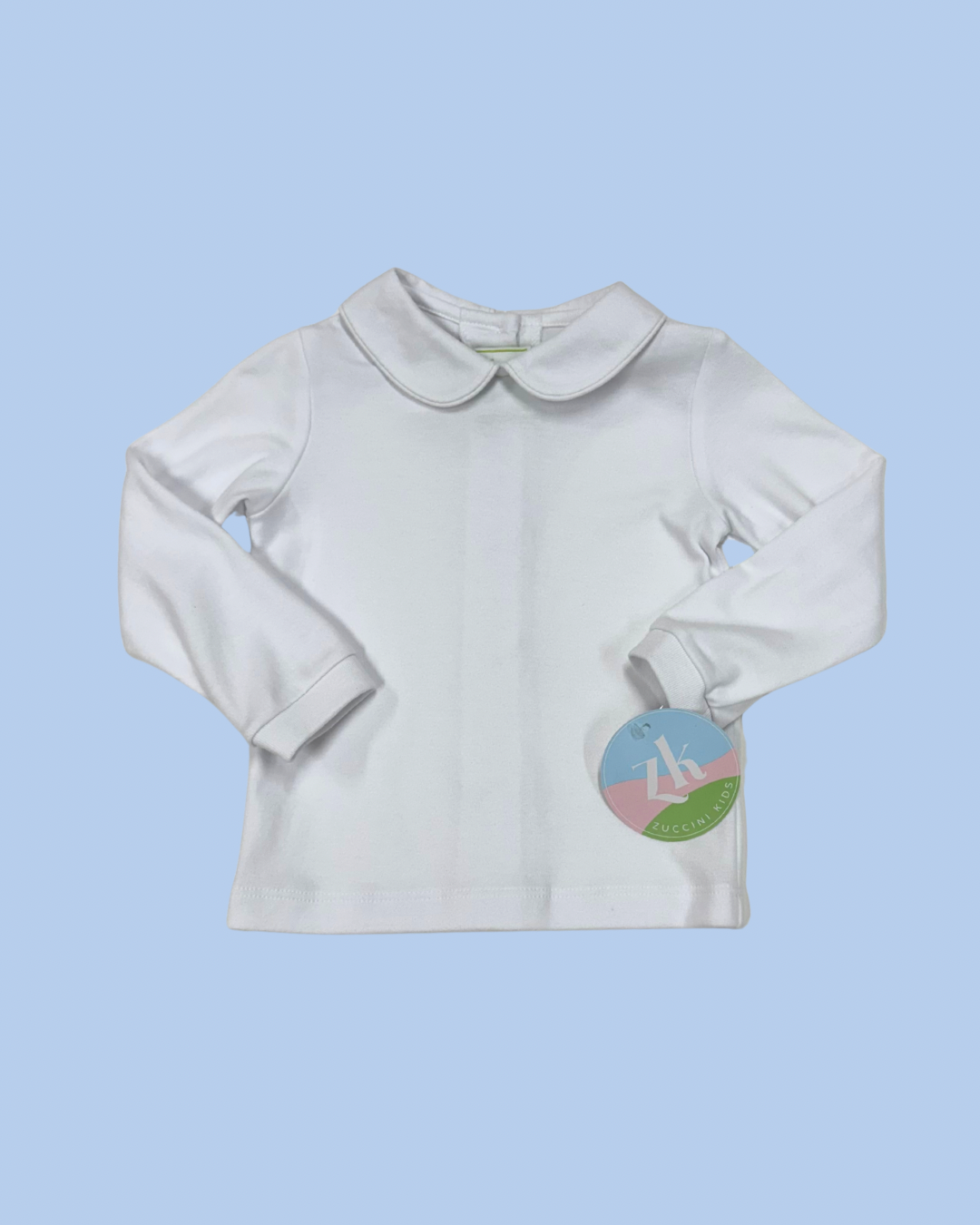 Peter Pan Shirt, White Knit