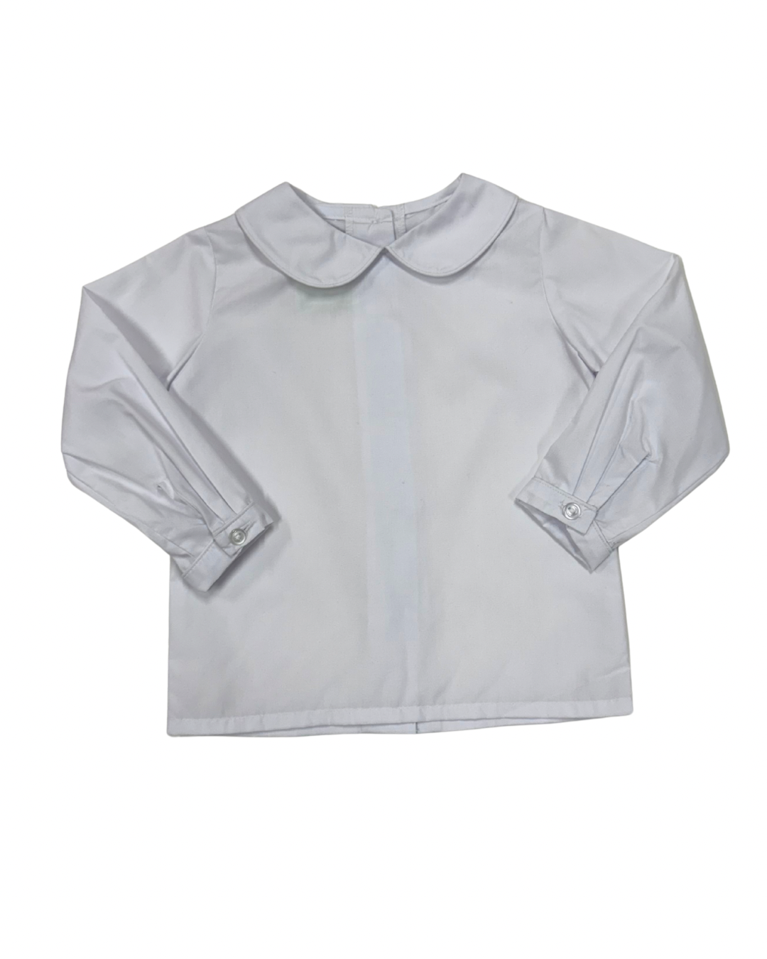 Peter Pan Shirt, White Broadcloth