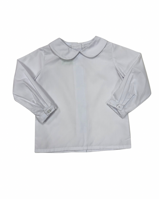 Peter Pan Shirt, White Broadcloth