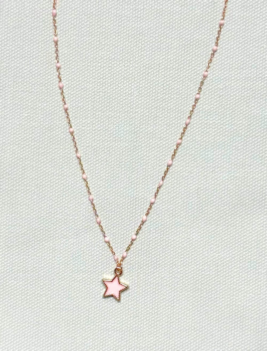 Soft Pink Star Necklace