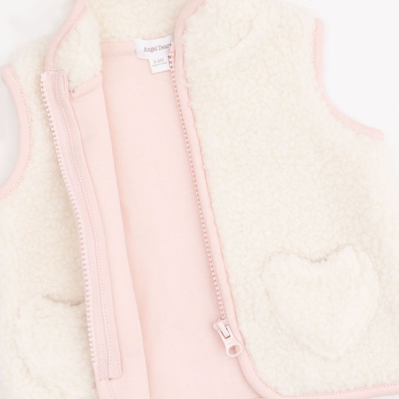 Sherpa Zip Vest with Heart Pockets