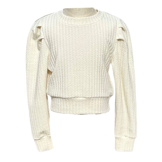 Jane Textured Sweatshirt, Cream