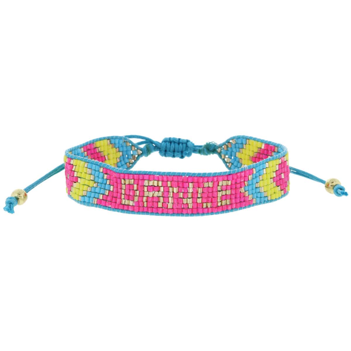 Hot Pink Multi "Dance" Woven Bracelet