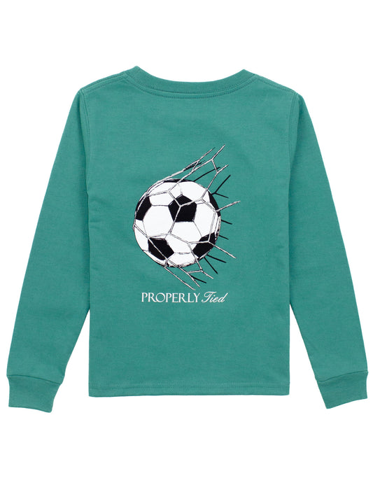 Goal Long Sleeve Tee, Teal