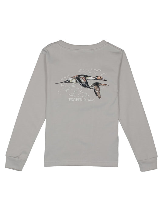 Pintails Long Sleeve Shirt, Ice Grey