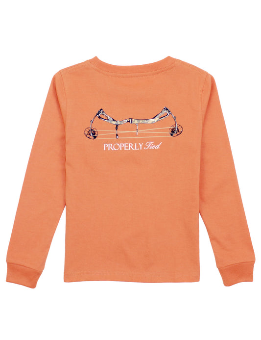 Compound Bow Long Sleeve Tee, Mango