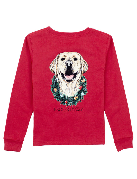 Deck The Paws Long Sleeve, Cabernet
