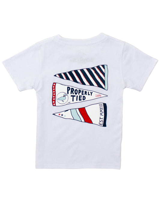 Americana Pennant Short Sleeve Tee, White