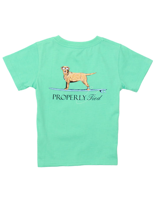 Waverider Short Sleeve Tee, Wash Green