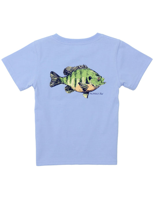 Blue Gill Short Sleeve Tee, Light Blue