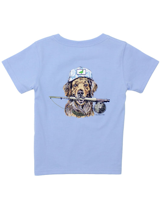 Fishing Buddy Short Sleeve Tee, Light Blue