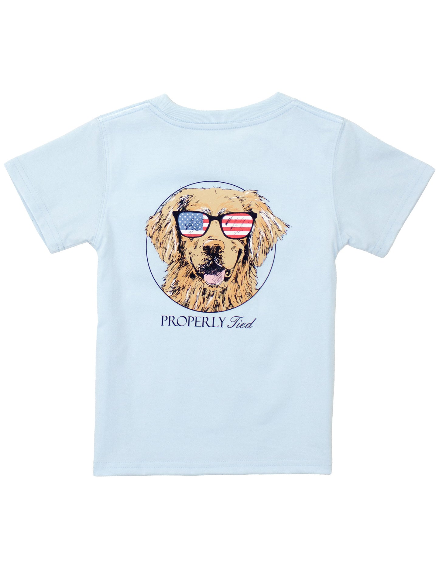 Patriot Dog Short Sleeve Tee, Periwinkle