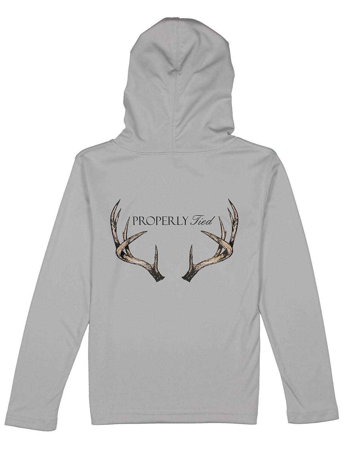 Vintage Antler Ice Grey Shade Performance Hoodie