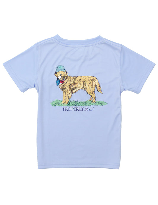 Performance Tee American Pup, Light Blue