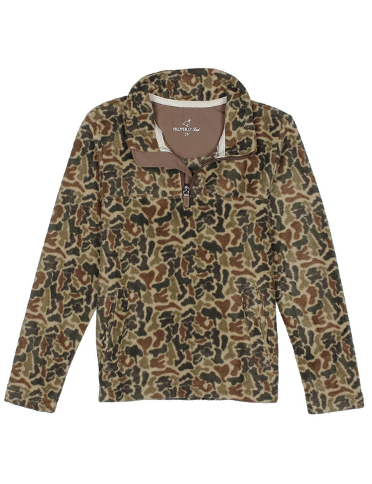 Boys Sportsman Microfleece Pullover, Vintage Camo