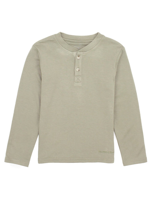 Long Sleeve Shoreline Henley - Cedar