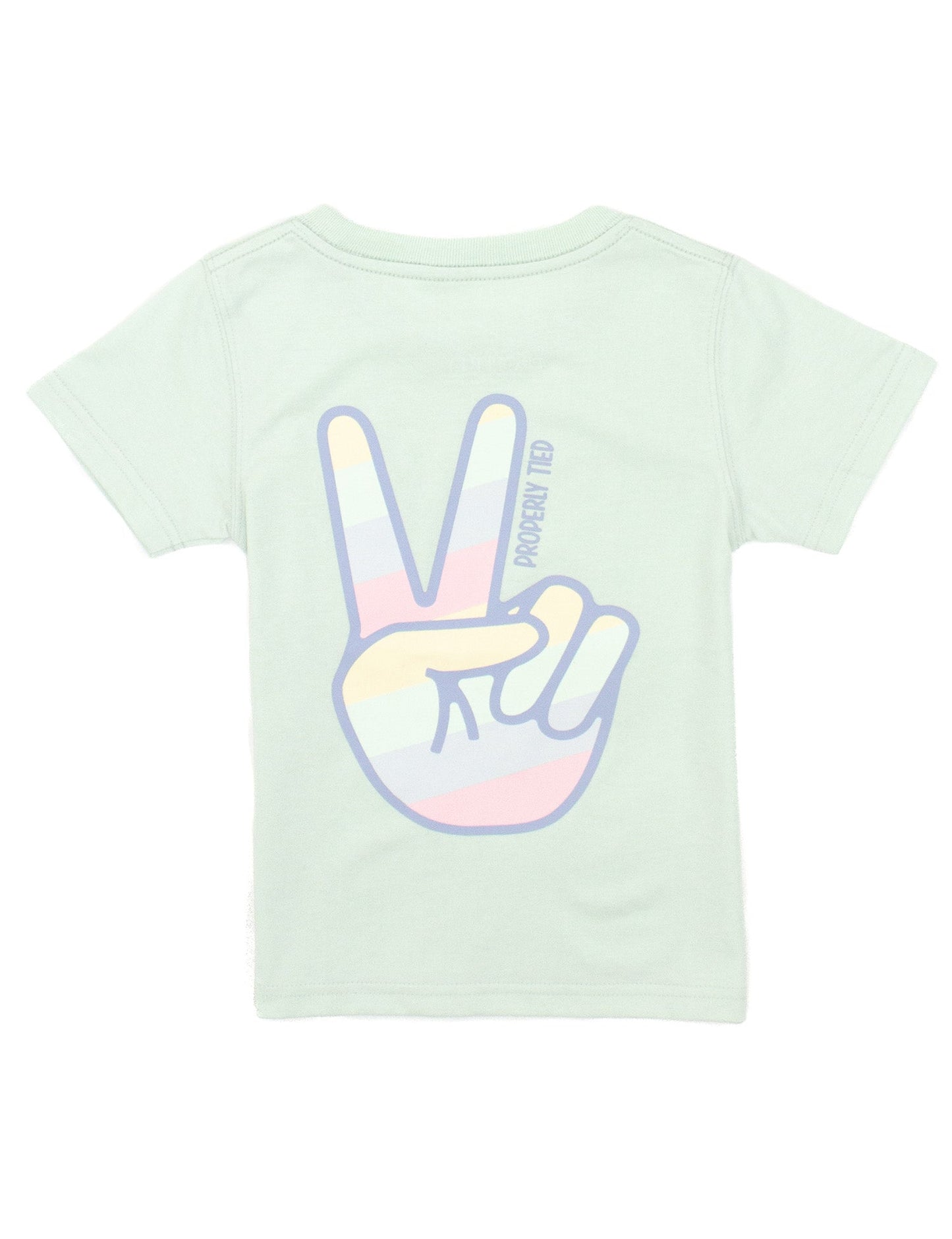 Peace Sign Shirt, Pale Mint