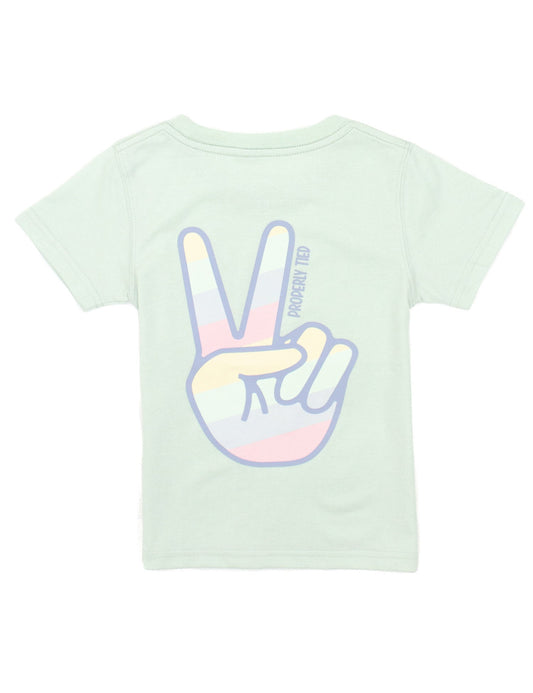 Peace Sign Shirt, Pale Mint