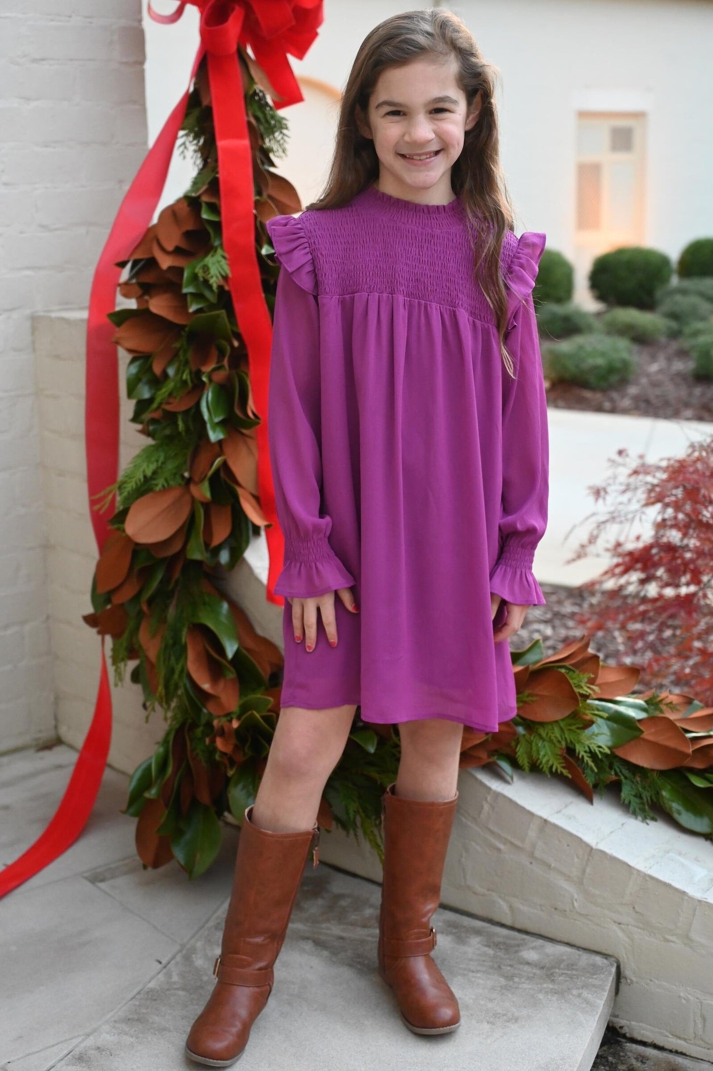 Lottie Dress, Magenta