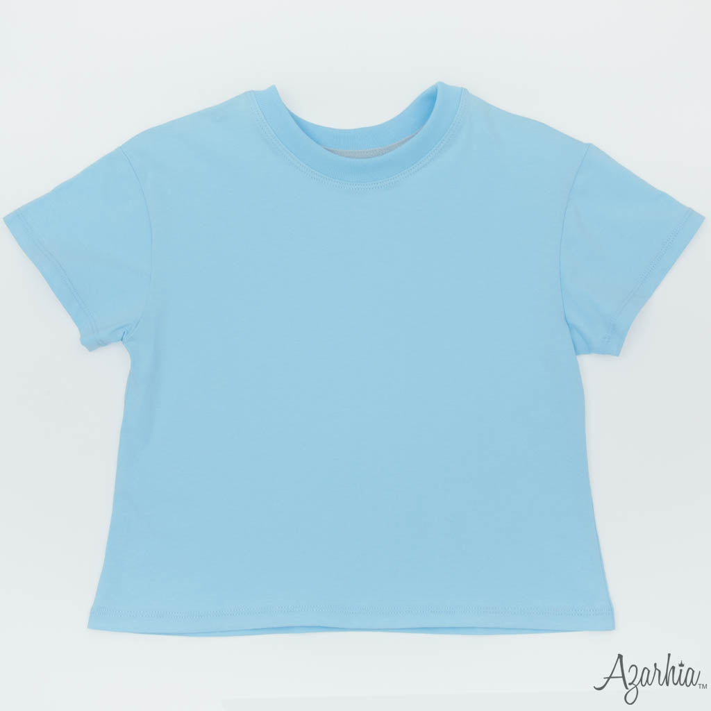 Solid Light Blue Boxy Shirt