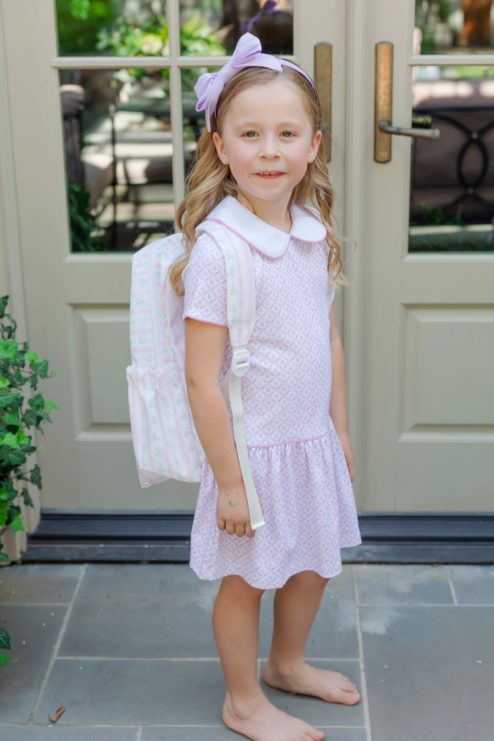 Libby Girls' Dress, School Plaid Pink