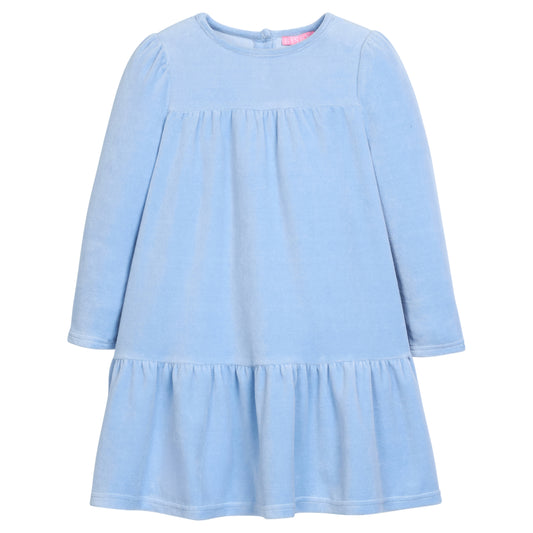 Lisle Dress - Periwinkle Velour