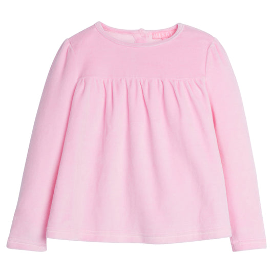 Lisle Top, Pink Velour