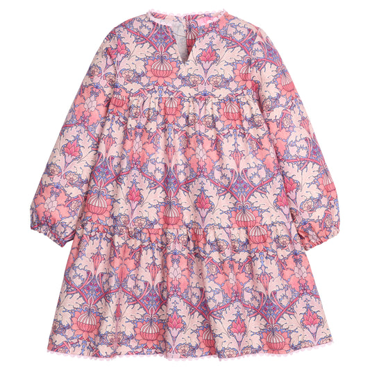 Positano Dress - Long Sleeved - Exeter Pinks