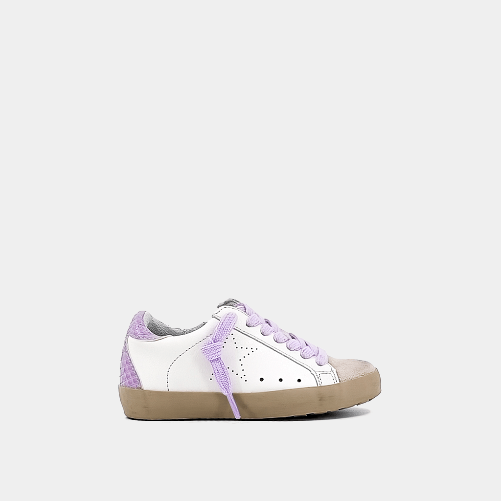 Mia Toddler Sneaker, Lilac Snake