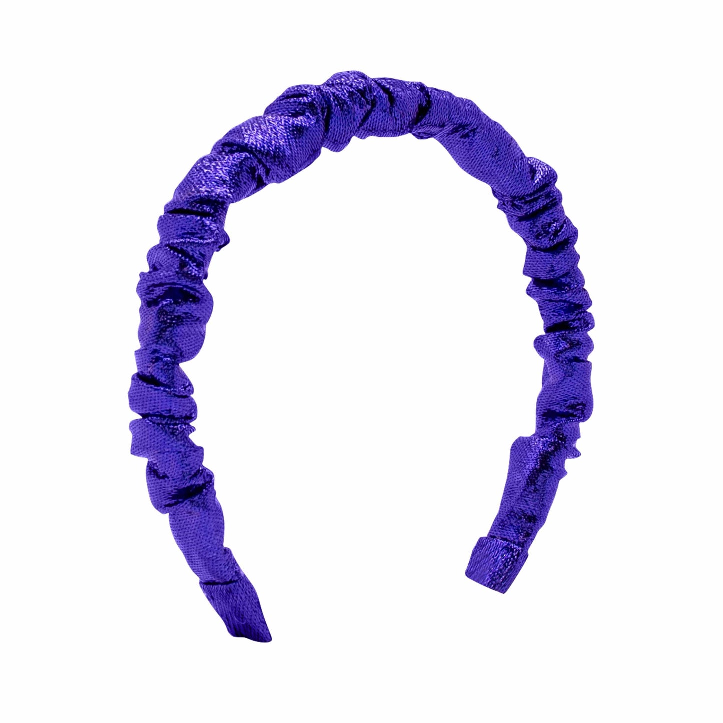 Metallic Ruffle Headband - Royal Blue