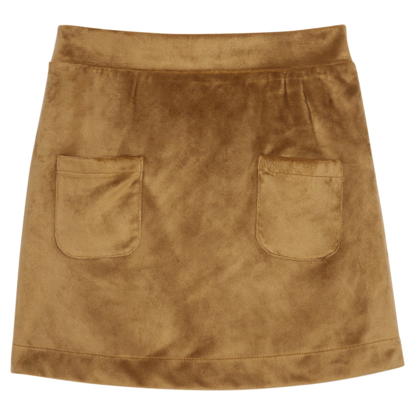 Mini Skort, Brown Faux Suede