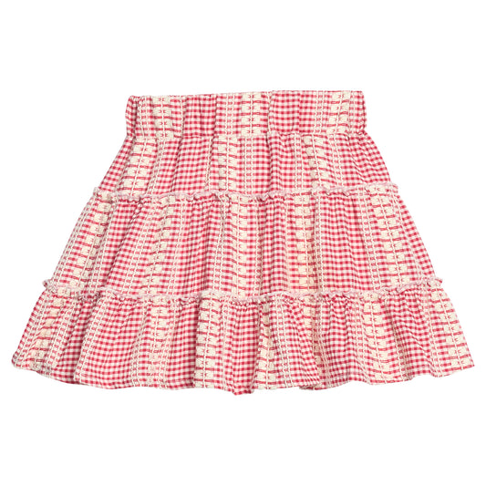 Natalie Skort, Geneva Gingham Crimson