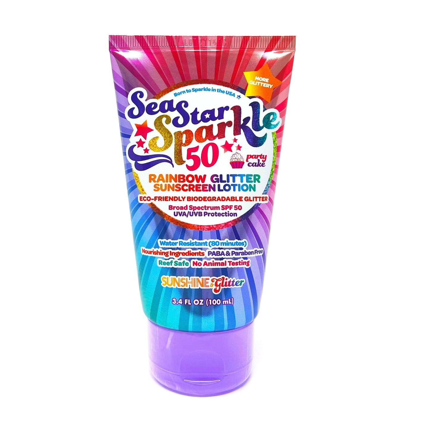 Sea Star Sparkle Sunscreen - Rainbow Party Cake