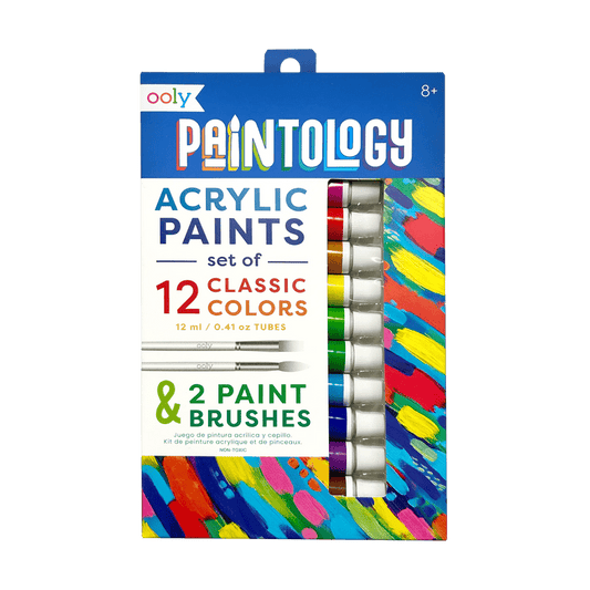 Paintology Acrylic Paints & Brushes - Classic Colors