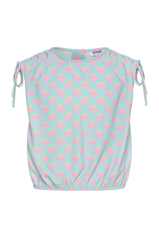 Emma Top with Ties, Abstract Horizon