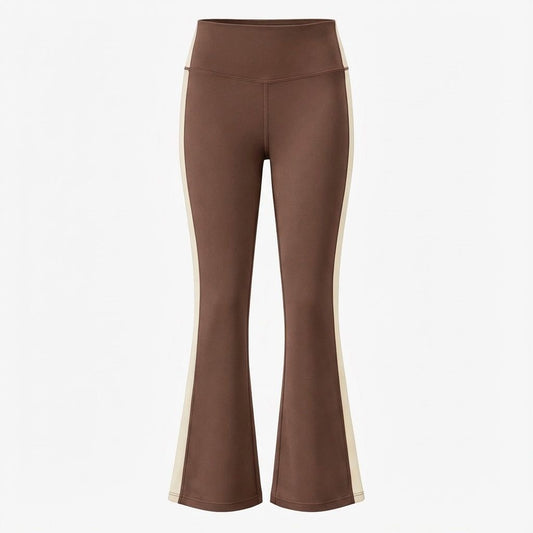 Lollie Flare Leggings, Brown/Cream