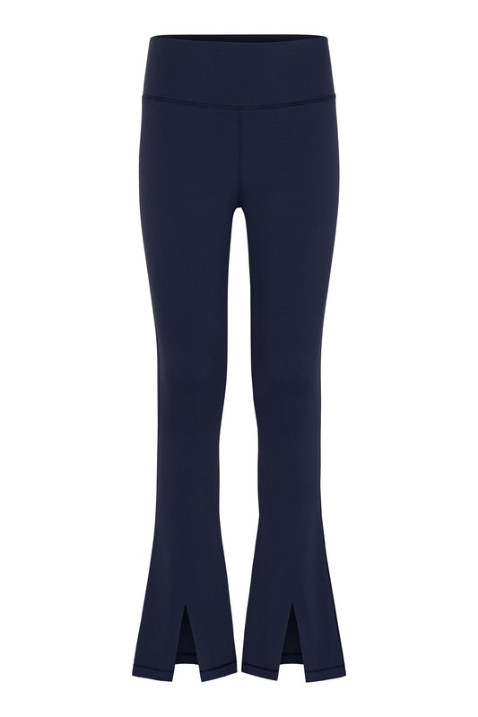 Adele Split Flare Leggings, Navy