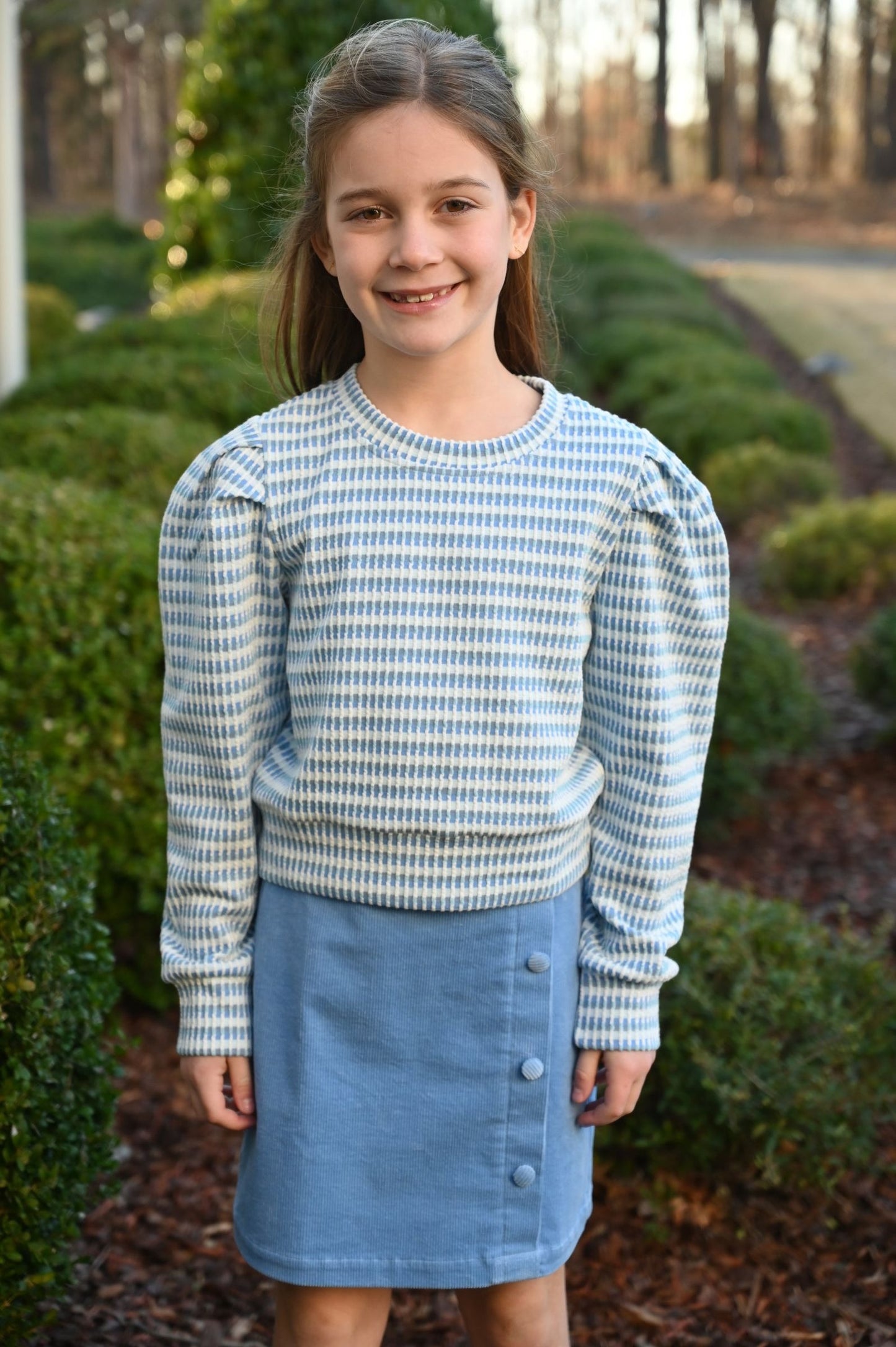 Reese Skirt, Glacier Blue Corduroy