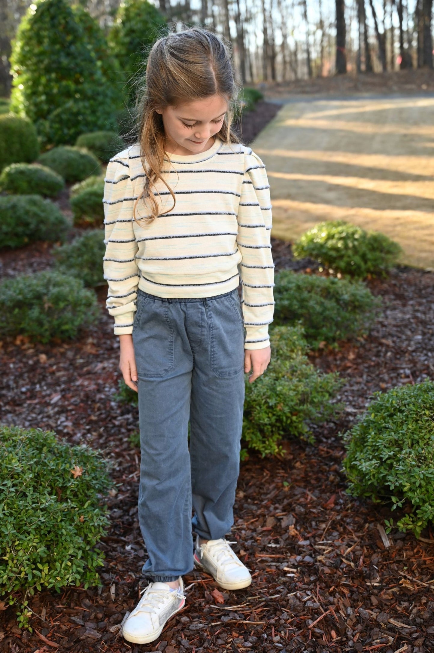 Peyton Top, Periwinkle Stripe