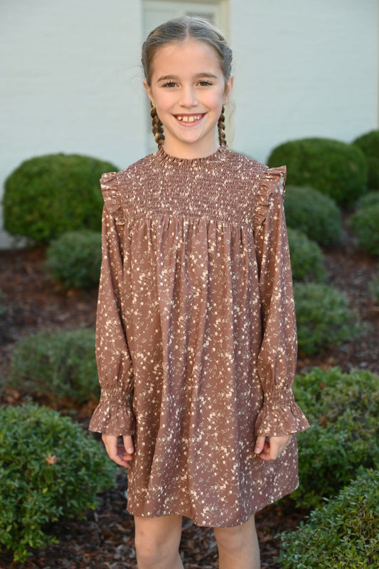 Lottie Dress, Brown Sugar Blooms