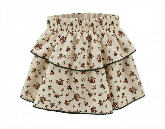 Parker Skort, Cream Vintage Floral