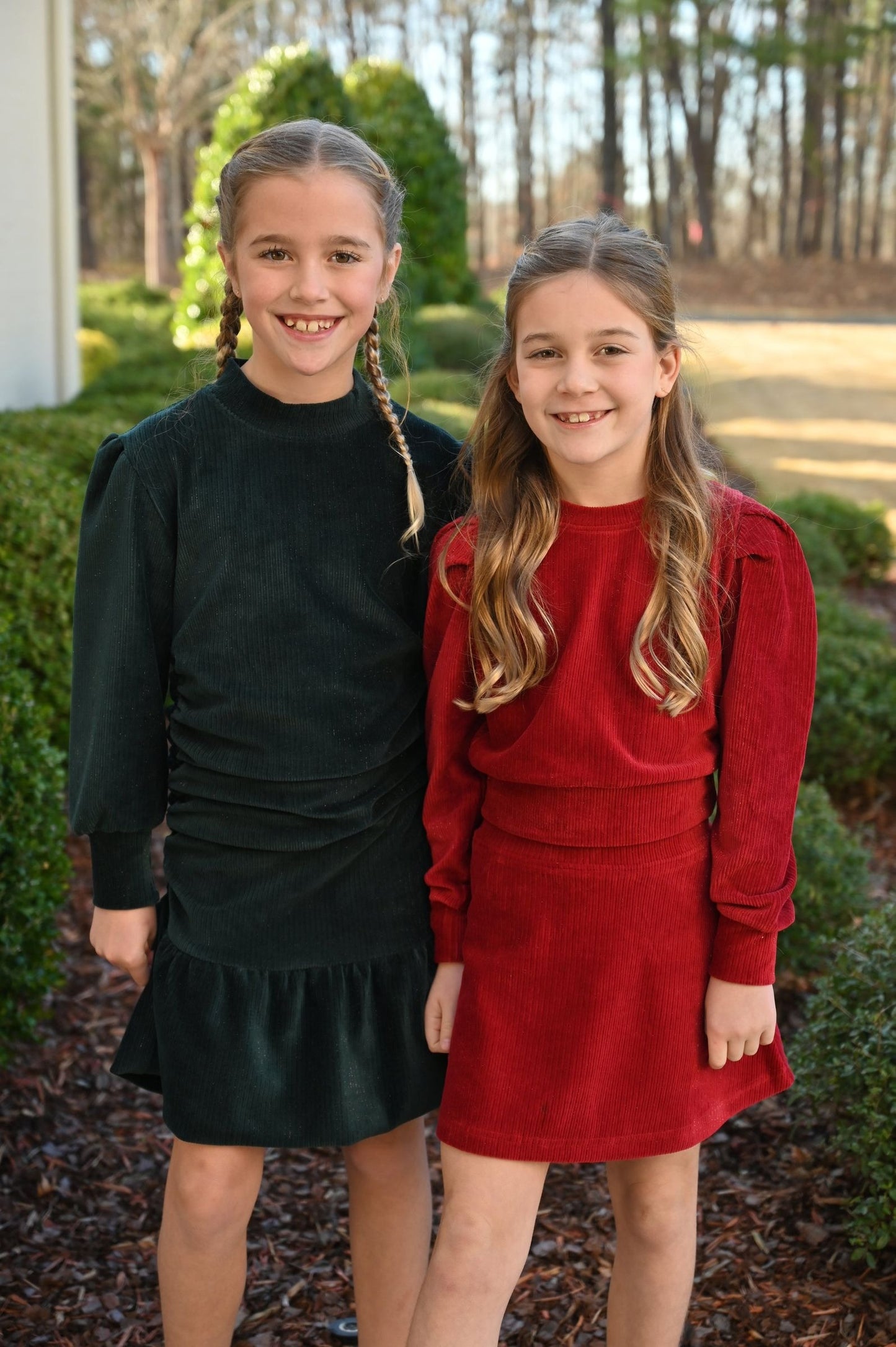 Serena Dress, Dark Green Velour