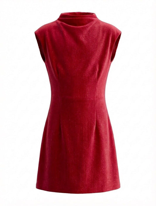 Jenny Dress, Red Velour