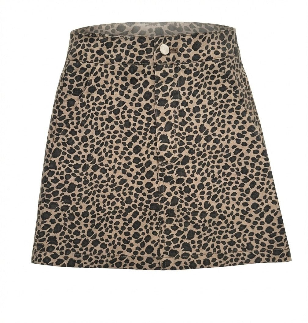 Kate Skirt, Tan Leopard