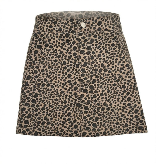Kate Skirt, Tan Leopard