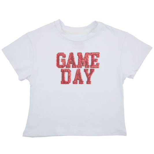 Sequin Game Day Boxy Tee