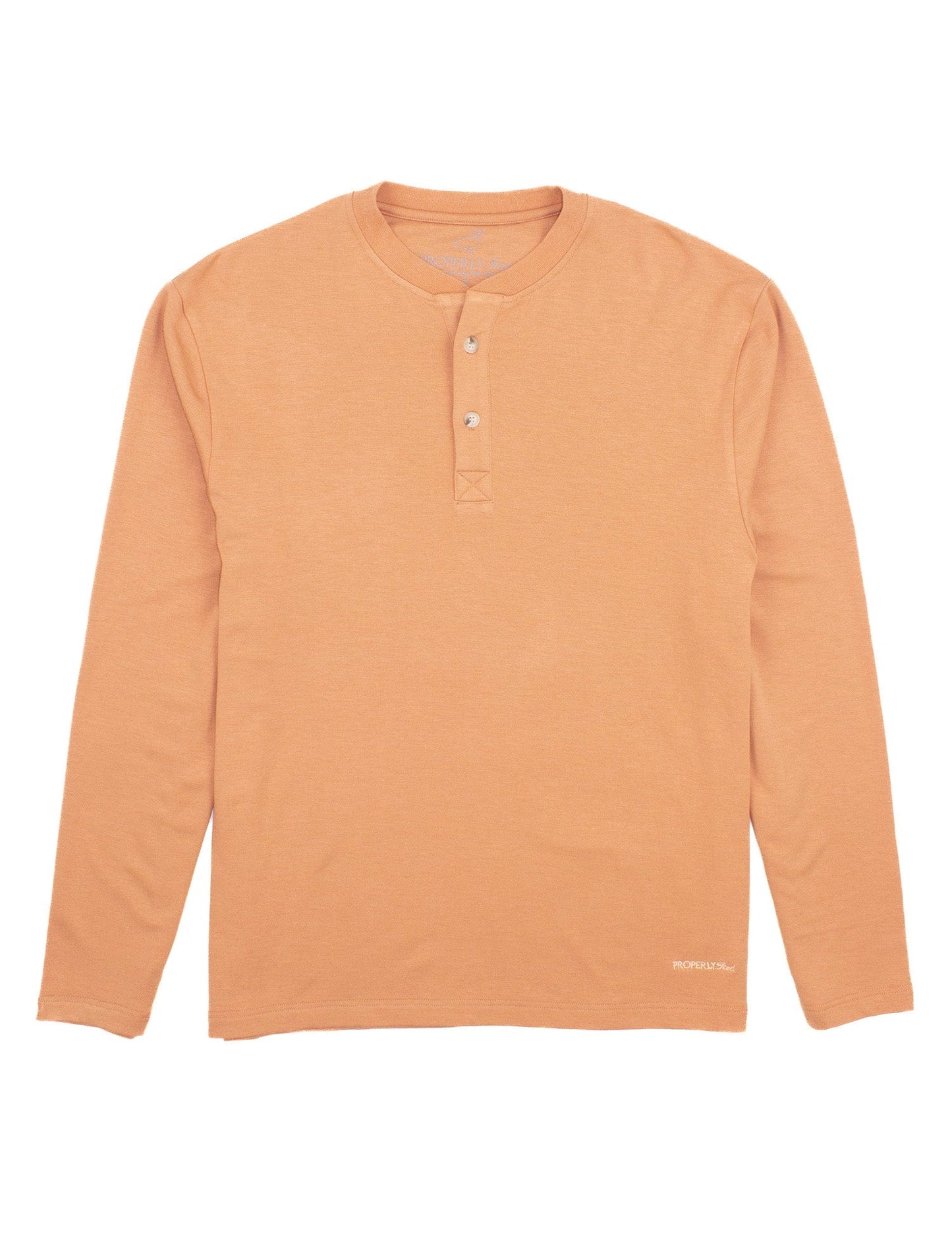 Long Sleeve Henley - Sandstone