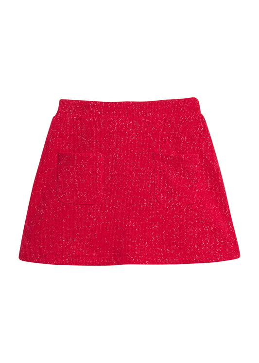 Patch Pocket Skort, Crimson