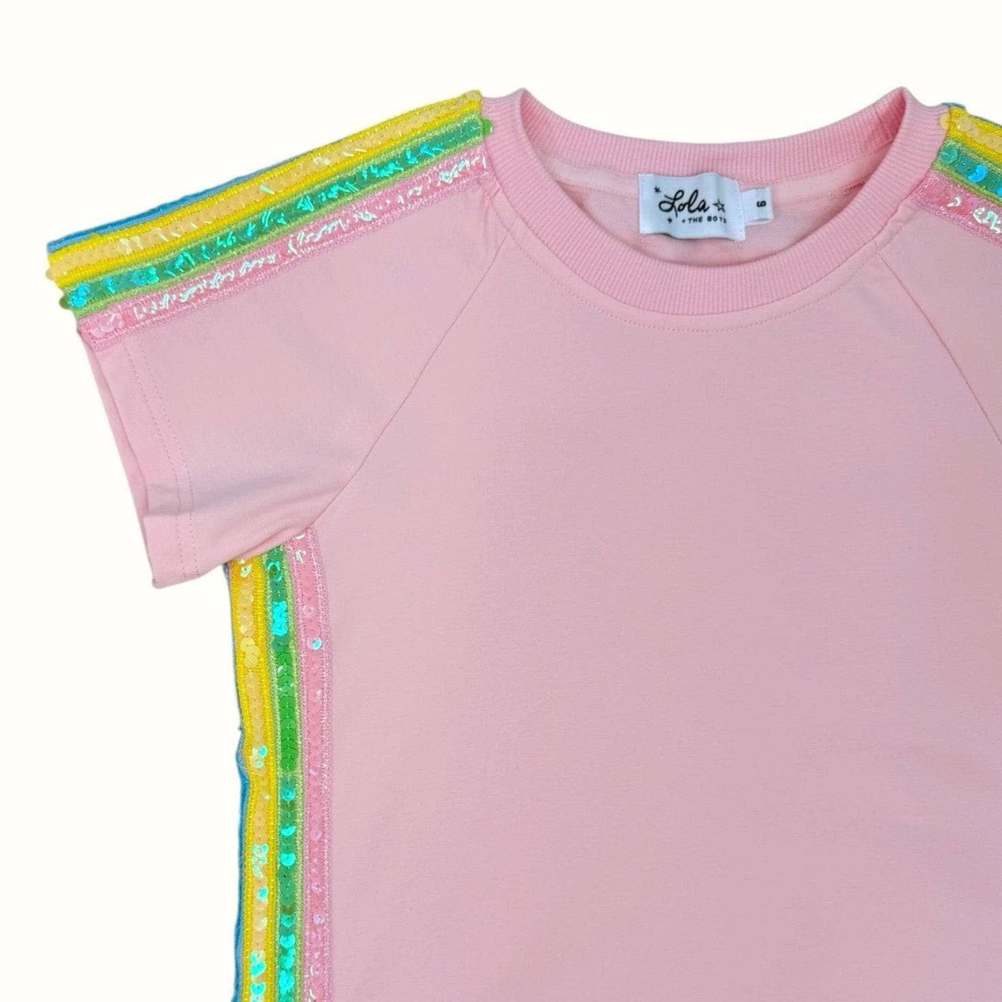 Pink Rainbow Stripe Short Set